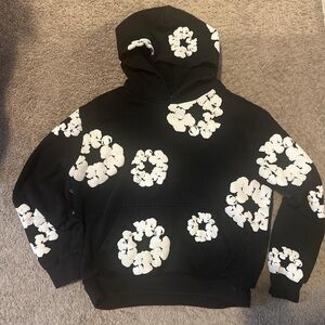 Black and White Denim Tears Hoodie